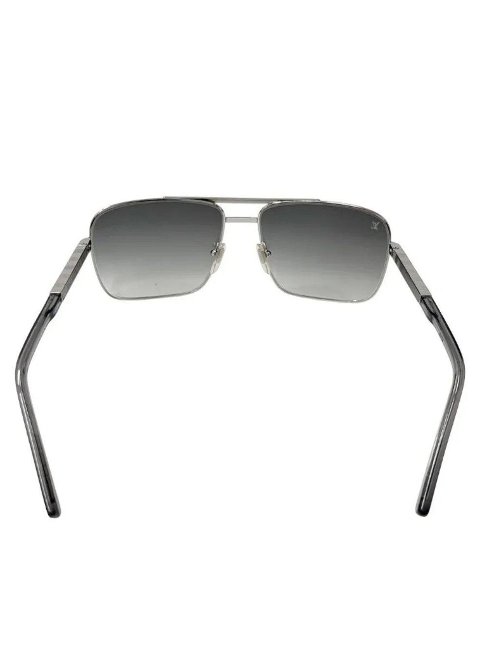 Louis Vuitton Sunglasses Metal Acetate Damier Attitude Aljan Silver Gray 16